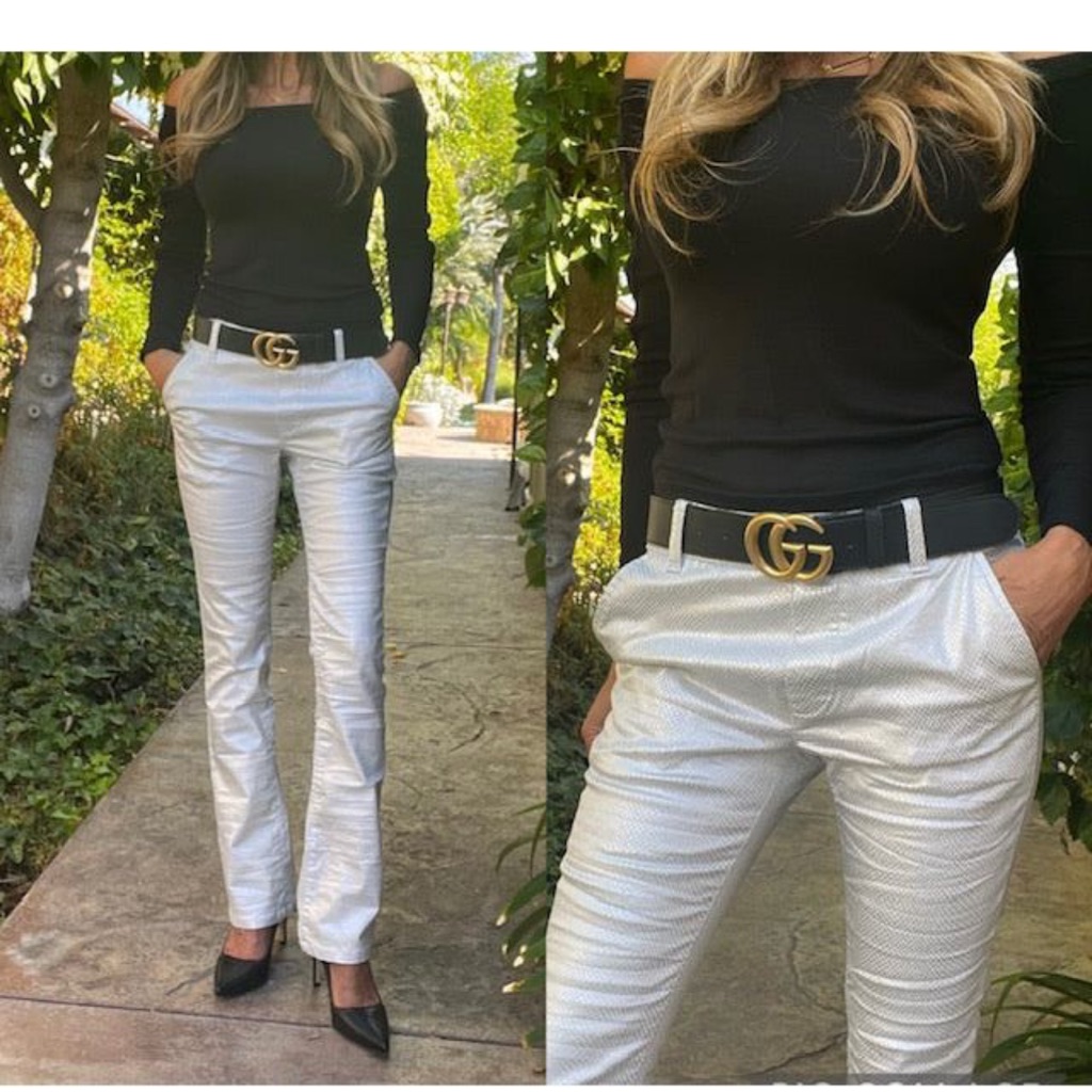 Bevy Flog Nansi Pants Silver Python